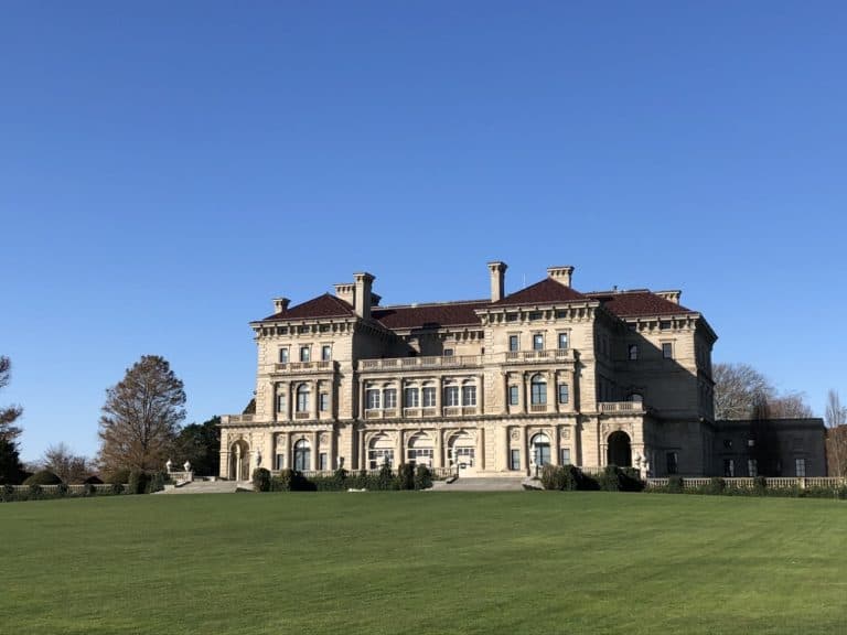 One of the most famous mansions on the Cliff Walk, The Breakers, Vanderbilt's summer cottage.