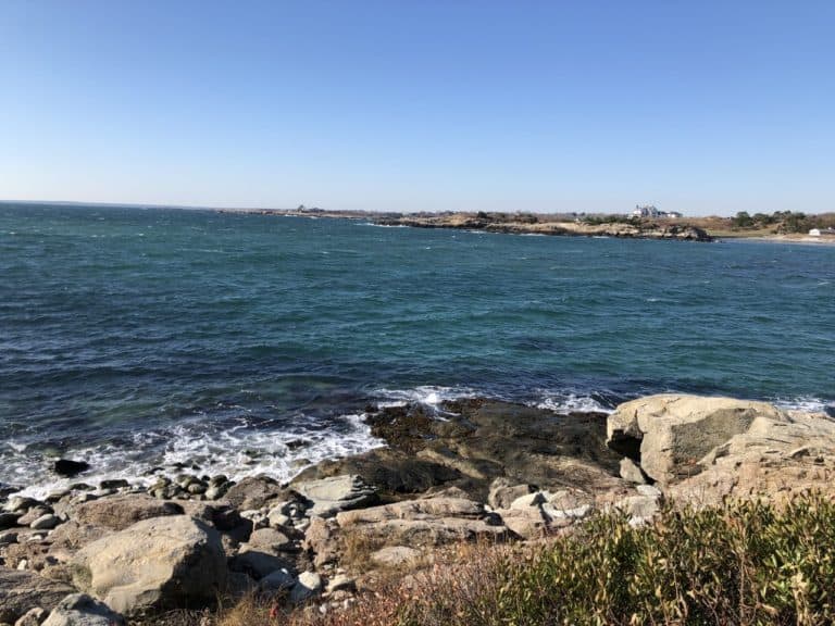 Bailey's Beach at the end of the Cliff Walk.