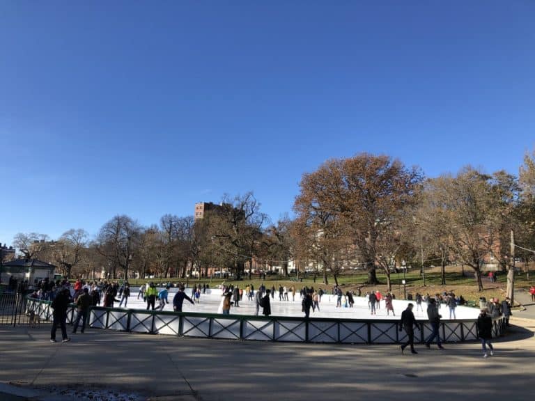 A skating rink in the middle of Boston Common!