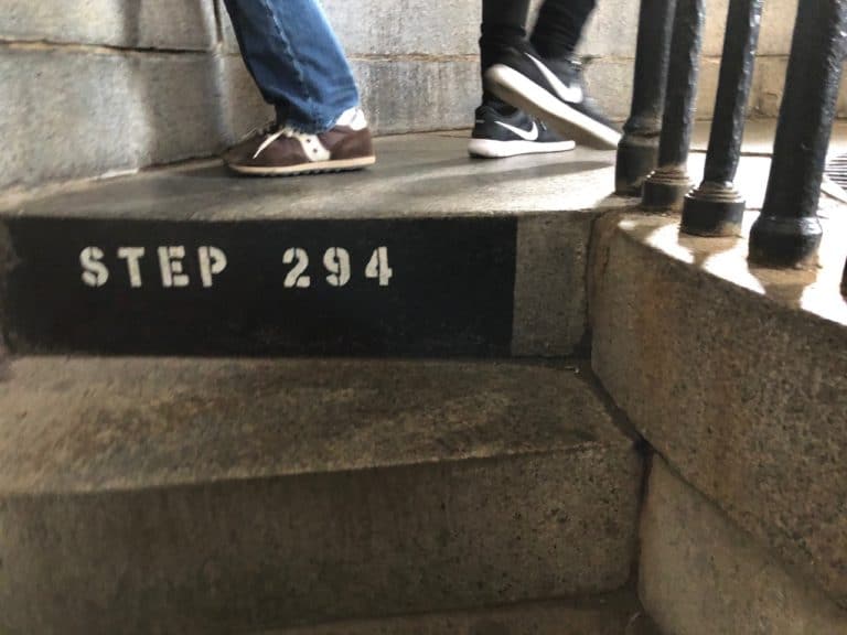 We climbed the 294 steps to...