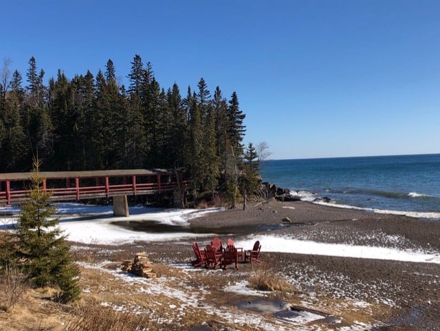 The backyard of Lutsen Resort!