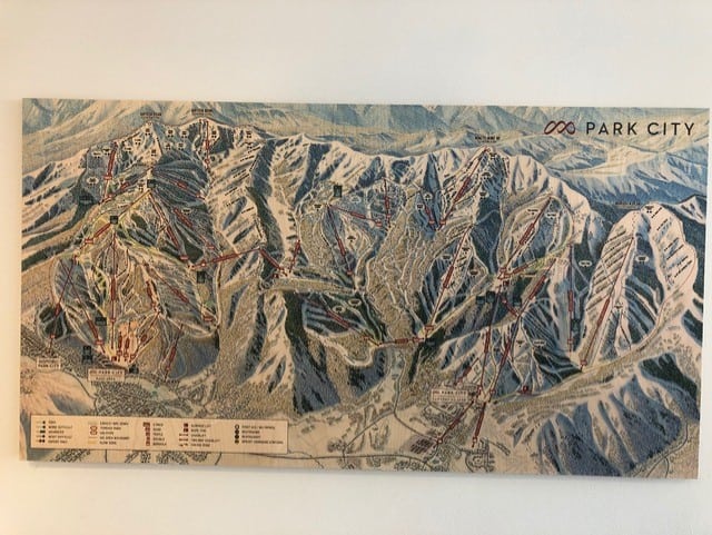 Our condo conveniently had a map of the mountain as a wall hanging.