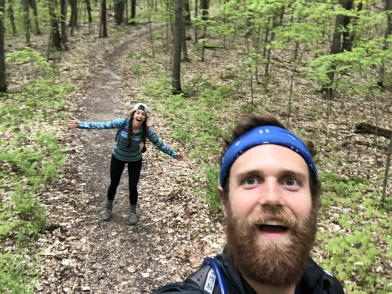 Enjoying the trail to ourselves!