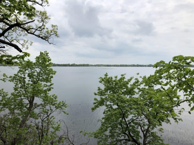 A glimpse of Lake Carlos from the trail!