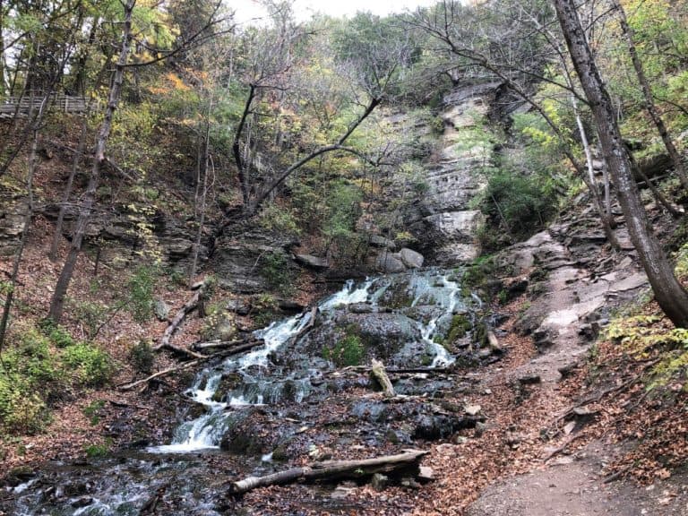 Where you immediately discover this waterfall!