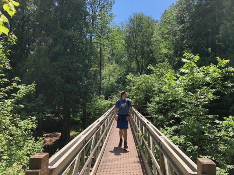 Here's the first bridge to cross on the Split Rock River Loop Trail!