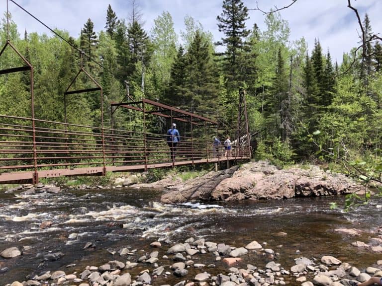 Making our way through Tettegouche State Park!