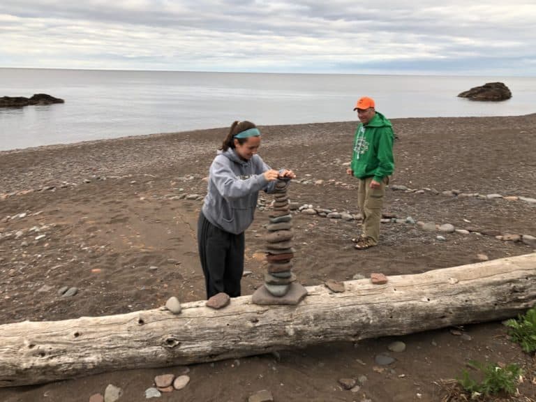 Rock stacking competition!