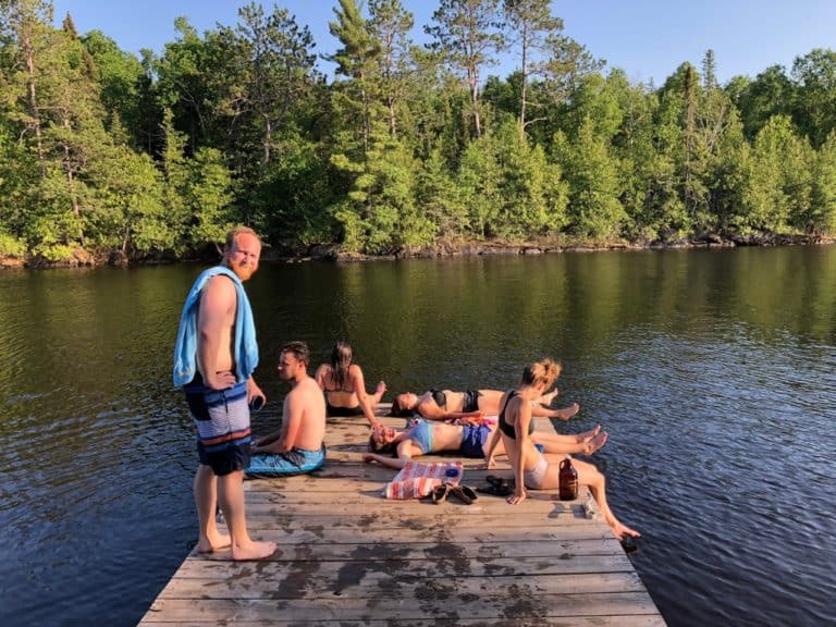 Such as hanging out on our dock!