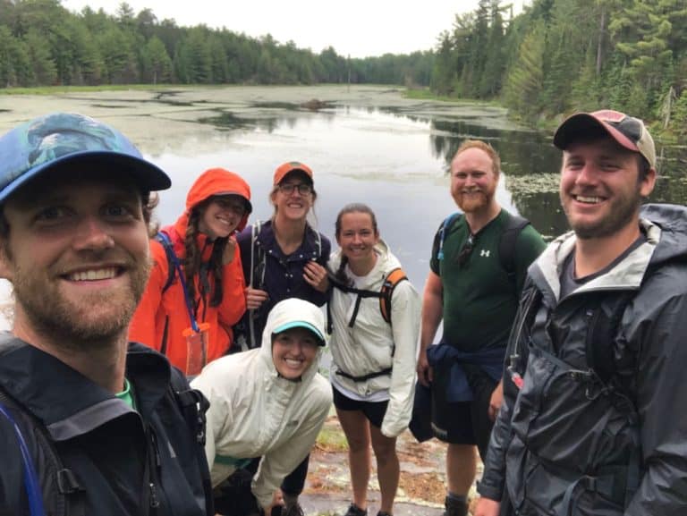 Made it to another beaver pond on the trail!