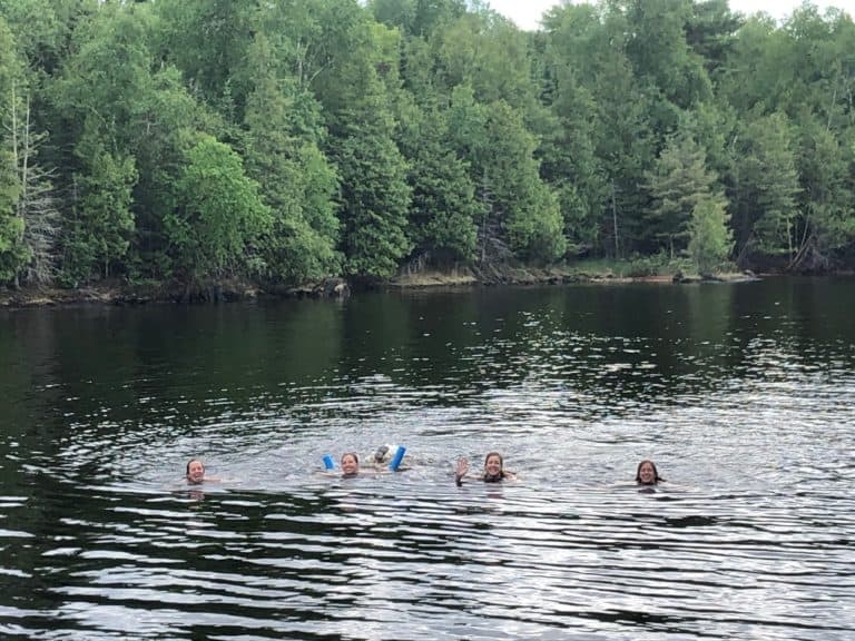 One last dip into the lake!