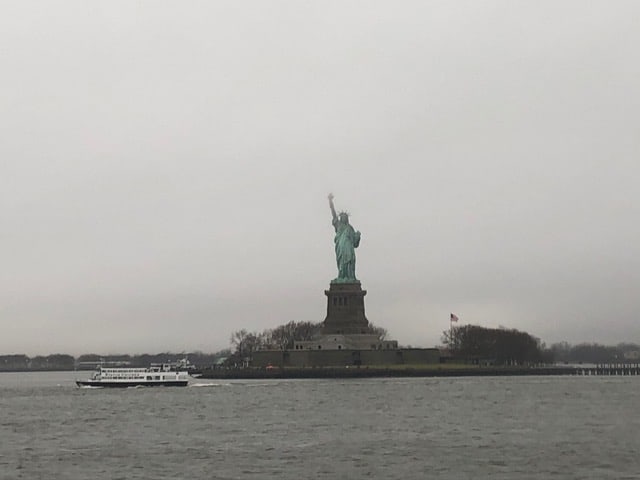 Got a quick glimpse of the Statue of Liberty!