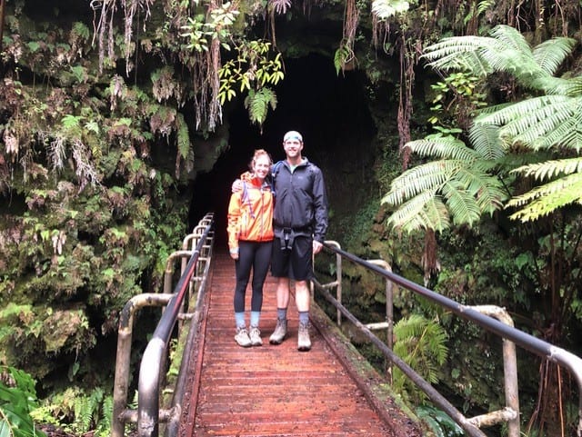 Entering the lava tubes!