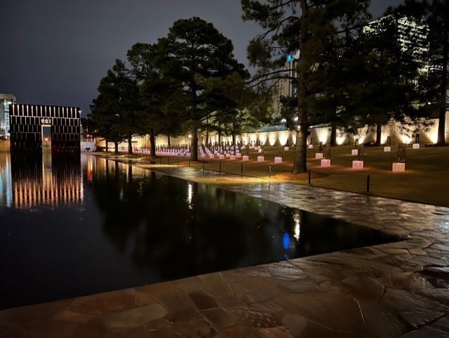 The somber but thoughtful Oklahoma City National Memorial